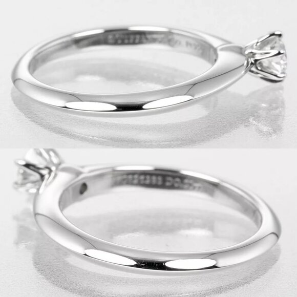 TIFFANY&Co. Solitaire Ring 0.21ct VS1/I/3EX Pt950Platinum/diamond #4.5(US ... - Picture 5 of 10